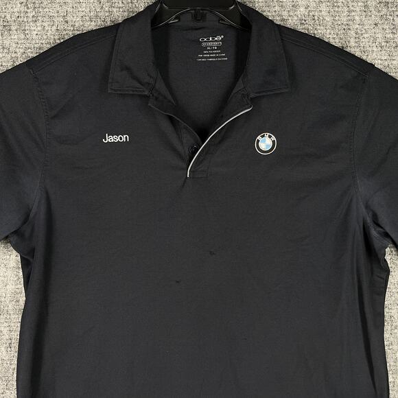 BMW‎ Shirt Polo Mens XL Oobe Employee Uniform Casual Rugby Short-sleeve Black #2 - Picture 1 of 9